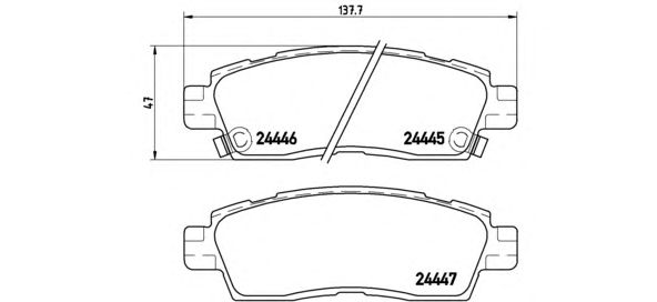 Тормозные колодки BREMBO P 10 010