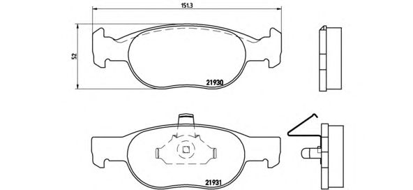 Тормозные колодки BREMBO P 23 073