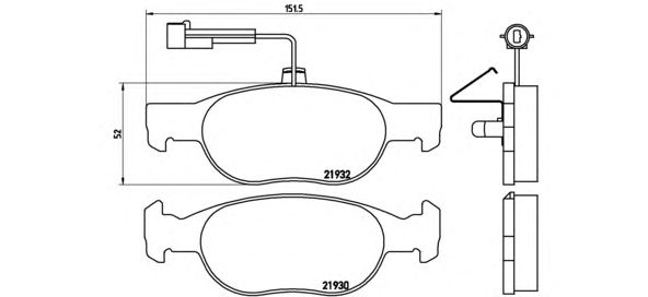 Тормозные колодки BREMBO P 23 113