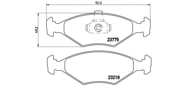 Тормозные колодки BREMBO P 23 123