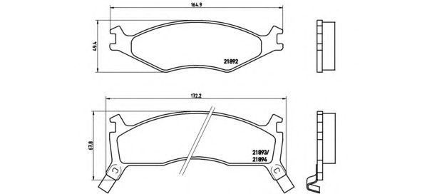 Тормозные колодки BREMBO P 30 006