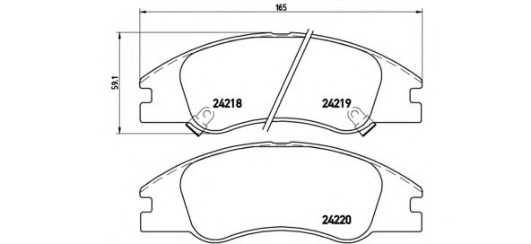 Тормозные колодки BREMBO P 30 042