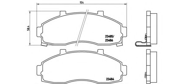 Тормозные колодки BREMBO P 30 044