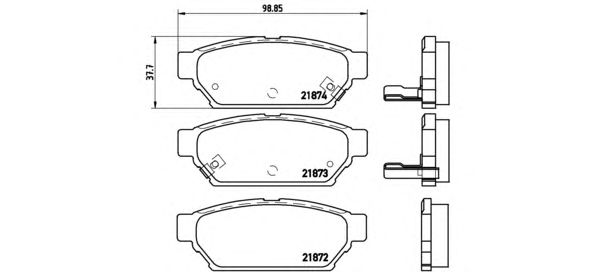 Тормозные колодки BREMBO P 54 016