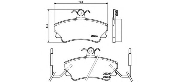 Тормозные колодки BREMBO P 68 019