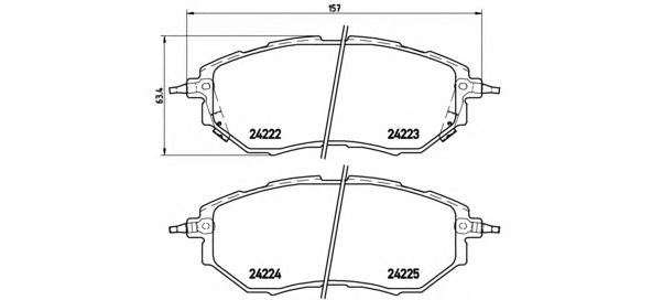 Тормозные колодки BREMBO P 78 017