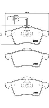 Тормозные колодки BREMBO P 85 049