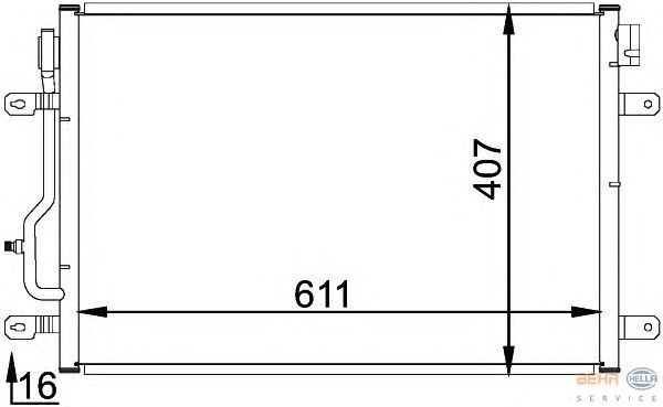 Радиатор кондиционера HELLA 8FC 351 300-241