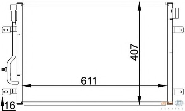 Радиатор кондиционера HELLA 8FC 351 301-071