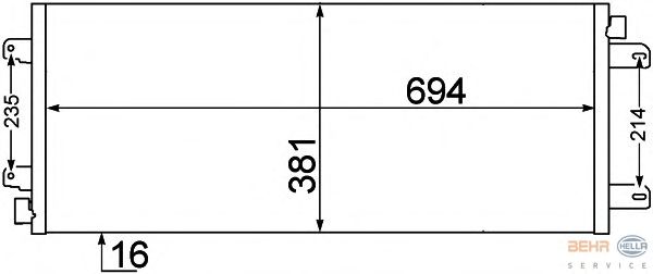 Радиатор кондиционера HELLA 8FC 351 306-651