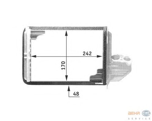 Радиатор отопителя HELLA 8FH 351 311-661