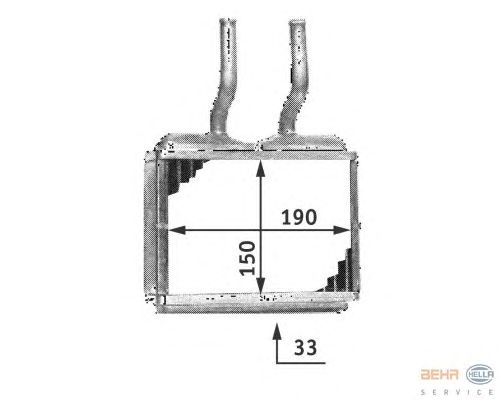 Радиатор отопителя HELLA 8FH 351 313-021