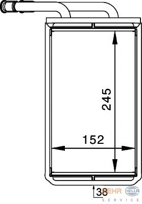 Радиатор отопителя HELLA 8FH 351 313-101