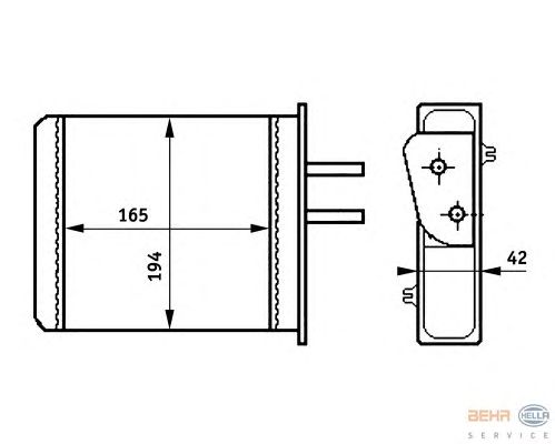 Радиатор отопителя HELLA 8FH 351 313-351