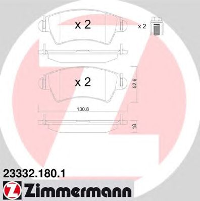 Тормозные колодки ZIMMERMANN 23332.180.1