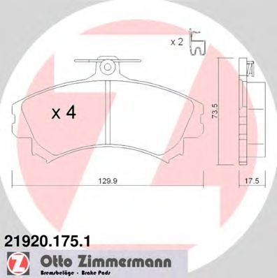 Тормозные колодки ZIMMERMANN 21920.175.1