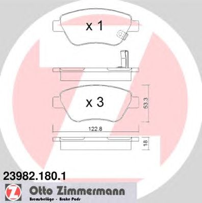 Тормозные колодки ZIMMERMANN 23982.180.1