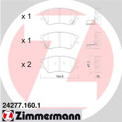 Тормозные колодки ZIMMERMANN 24277.160.1