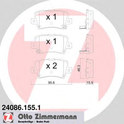 Тормозные колодки ZIMMERMANN 24086.155.1