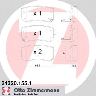 Тормозные колодки ZIMMERMANN 24320.155.1