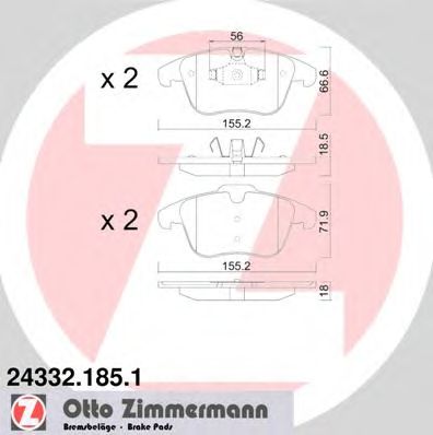 Тормозные колодки ZIMMERMANN 24332.185.1