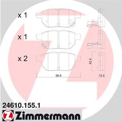 Тормозные колодки ZIMMERMANN 24610.155.1