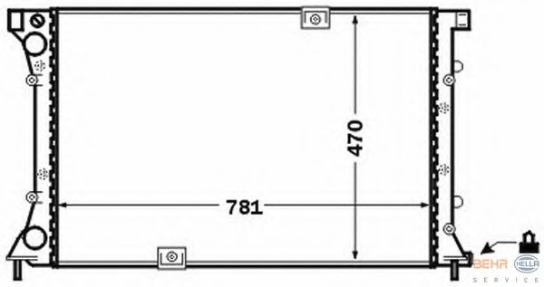 Радиатор, охлаждение двигателя HELLA 8MK 376 771-771