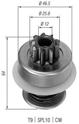 Бендикс стартера MAGNETI MARELLI 940113020016