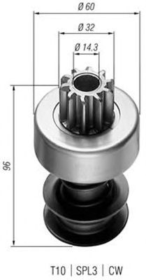 Бендикс стартера MAGNETI MARELLI 940113020026