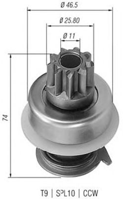 Бендикс стартера MAGNETI MARELLI 940113020062