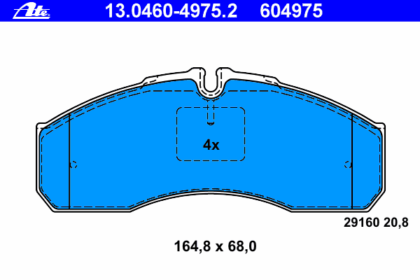 Тормозные колодки ATE 13.0460-4975.2