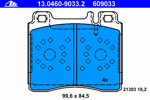 Тормозные колодки ATE 13.0460-9033.2