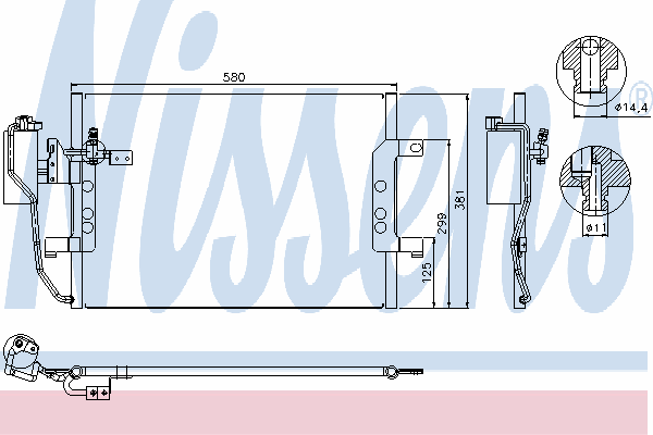 Радиатор кондиционера NISSENS 94588