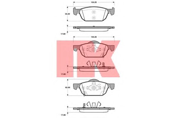 Тормозные колодки NK 222642