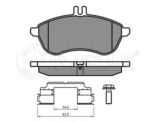 Тормозные колодки MEYLE 025 243 0620/K1