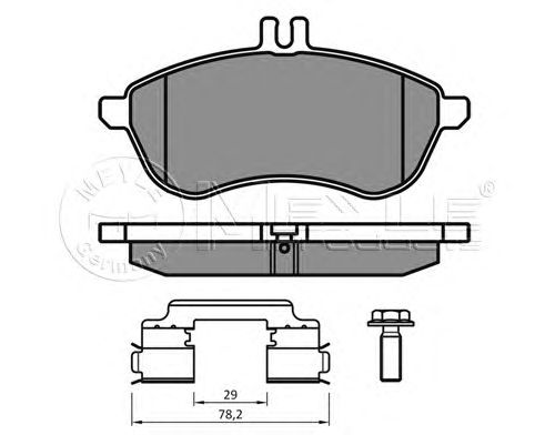 Тормозные колодки MEYLE 025 243 0620/K2