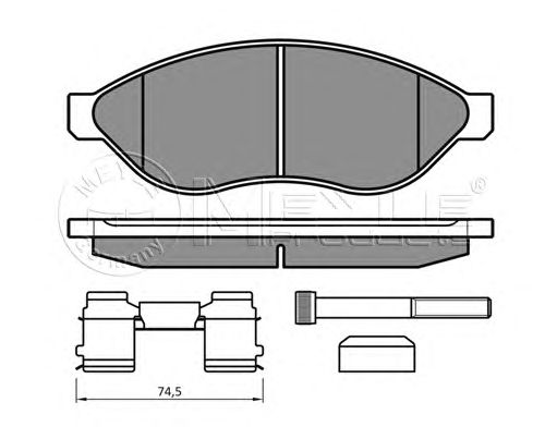 Тормозные колодки MEYLE 025 244 6819/W1