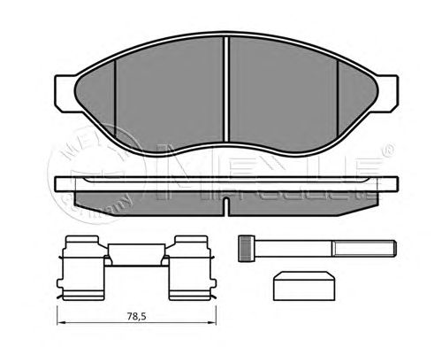 Тормозные колодки MEYLE 025 244 6819/W2