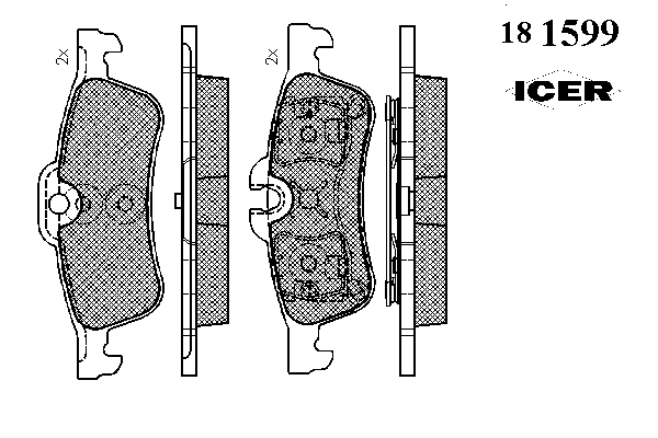 Тормозные колодки ICER 181599
