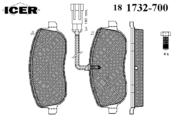 Тормозные колодки ICER 181732-700