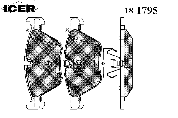 Тормозные колодки ICER 181795