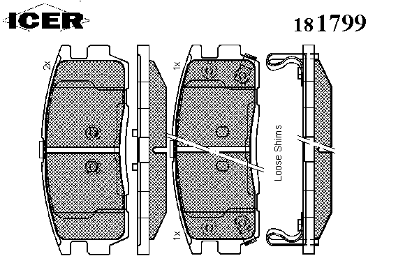 Тормозные колодки ICER 181799