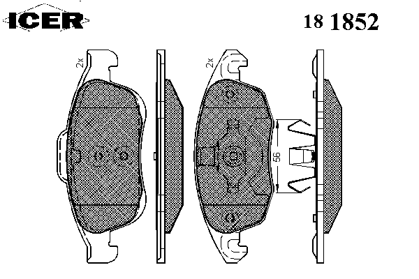 Тормозные колодки ICER 181852