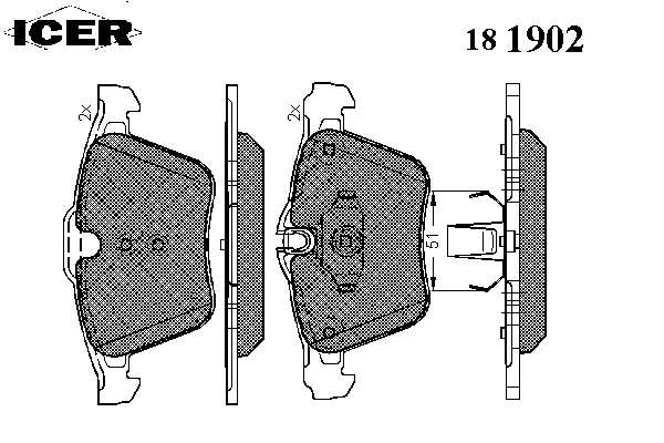 Тормозные колодки ICER 181902