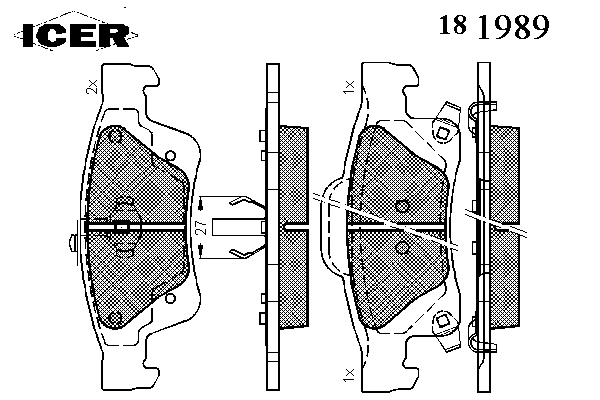 Тормозные колодки ICER 181989