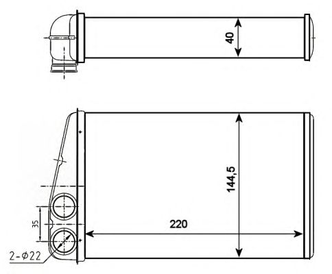 Радиатор отопителя NRF 54272