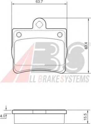 Тормозные колодки A.B.S. 37006