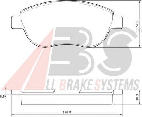 Тормозные колодки A.B.S. 37418