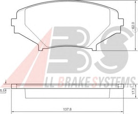 Тормозные колодки A.B.S. 37472