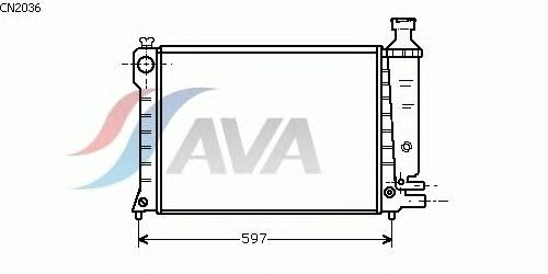 Радиатор, охлаждение двигателя AVA QUALITY COOLING CN2036